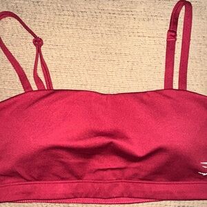 Gymshark Sweat seamless sports bra in Burgundy.
